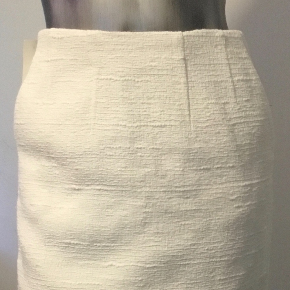 White Tweed Pencil Skirt - BABATON Sz 8